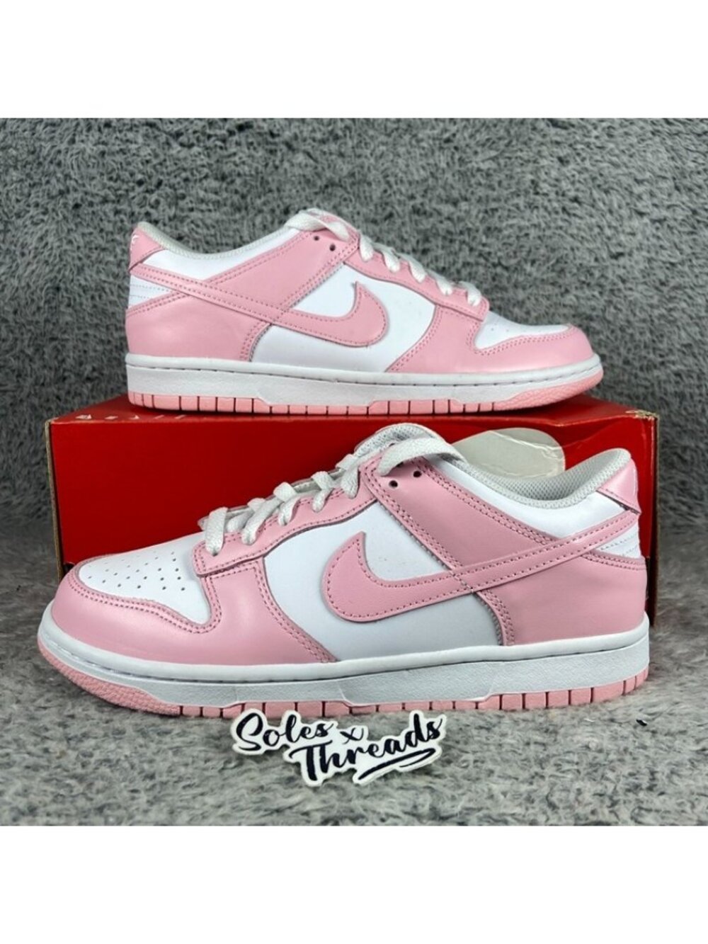 Nike Dunk Low (GS) Size 6.5 = 8 Women Medium Soft Pink Sneakers FB9109-125